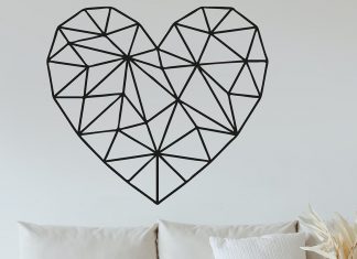 Binilo corazon geometrico